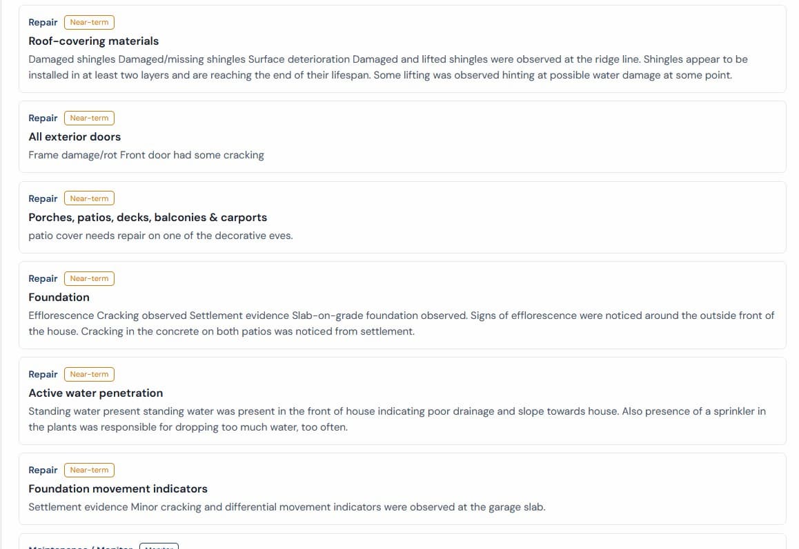 Sample GoGoReport executive summary page with report guidance, disclaimers, and high-level summary cards