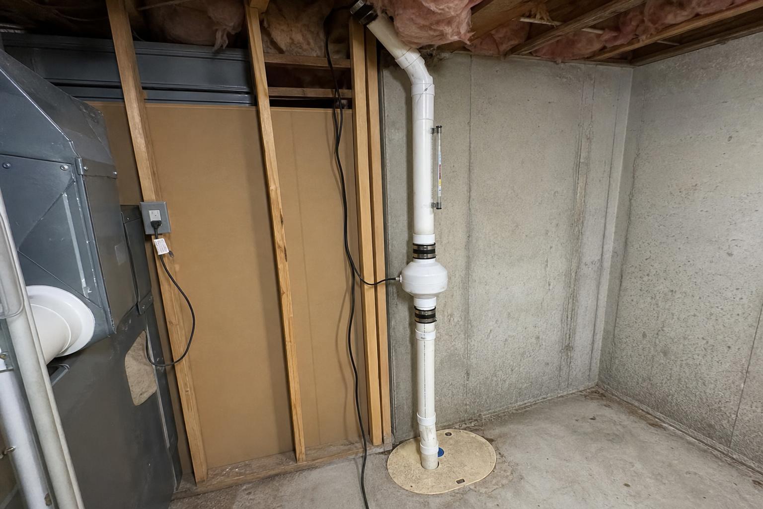 Radon Mitigation System sample report evidence screenshot